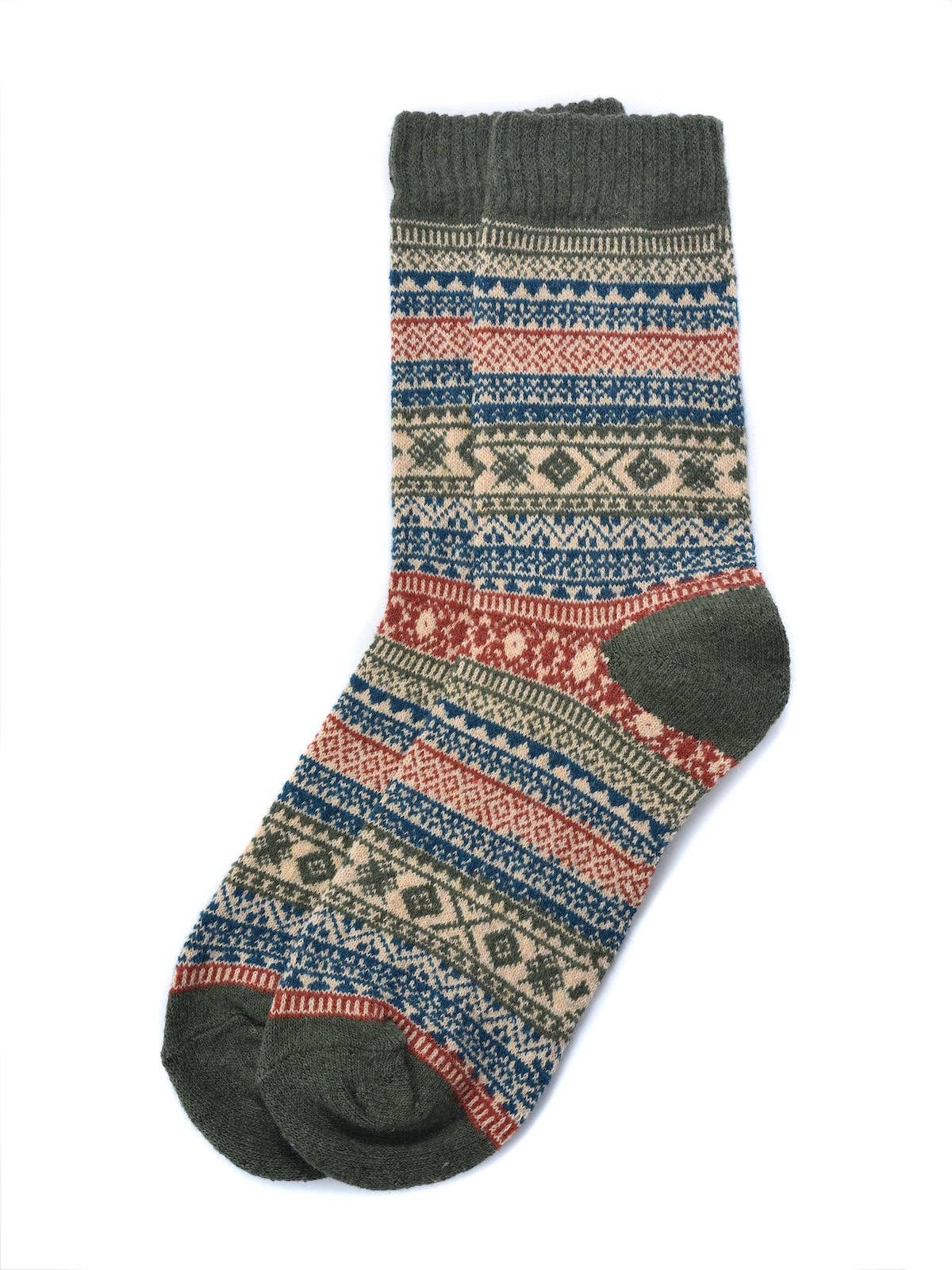Jewel Tone Bohemian Wool Blend Socks