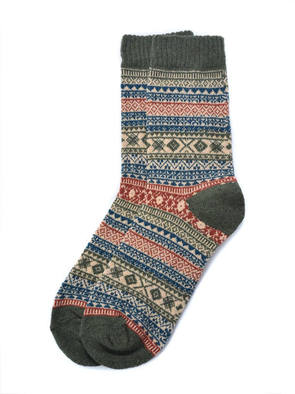 Jewel Tone Bohemian Wool Blend Socks