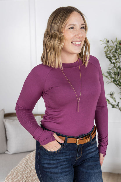 Blair Long Sleeve Top - Mulberry