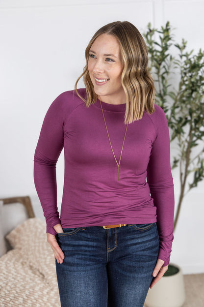 Blair Long Sleeve Top - Mulberry