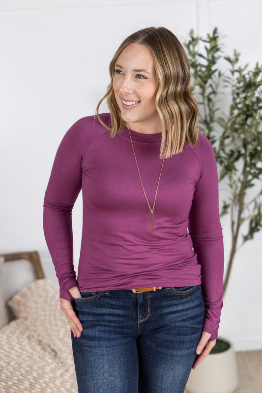 Blair Long Sleeve Top - Mulberry