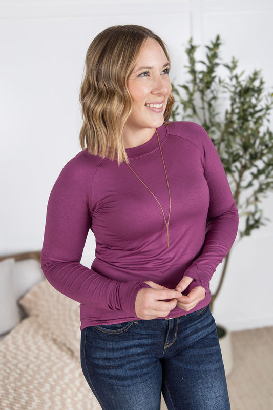 Blair Long Sleeve Top - Mulberry
