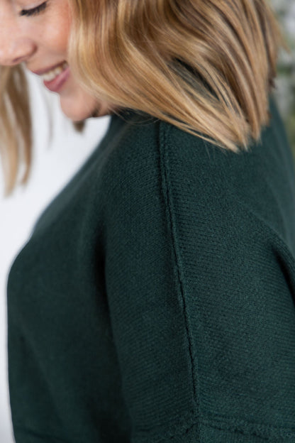 IN STOCK Aurora Cozy Sweater - Hunter Green