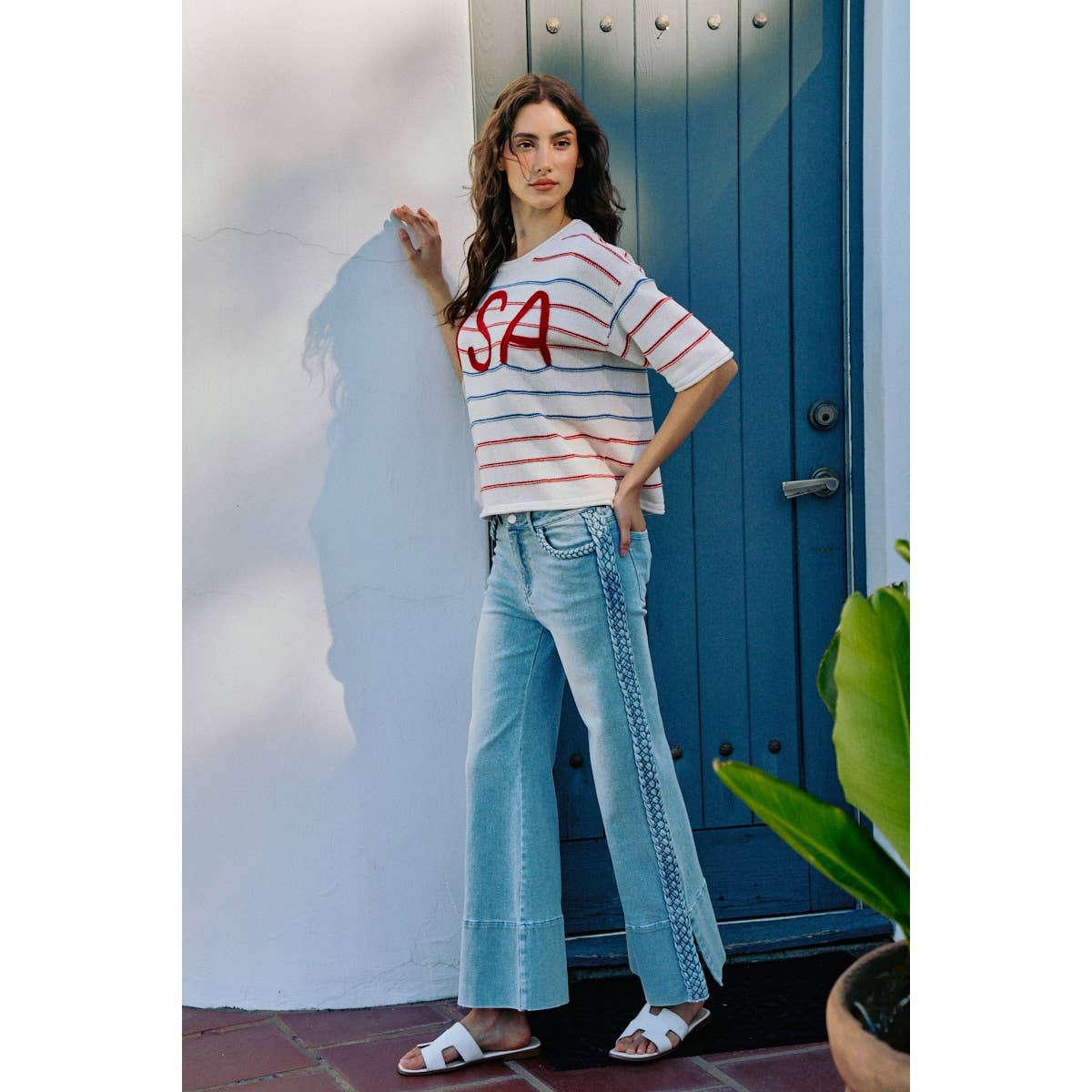 Carmen Braided Split Seam Jeans