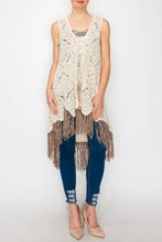 Load image into Gallery viewer, Karlyn Boho Fringe Vest- Natural