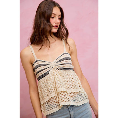 Hattie Crocheted Tiered Tank
