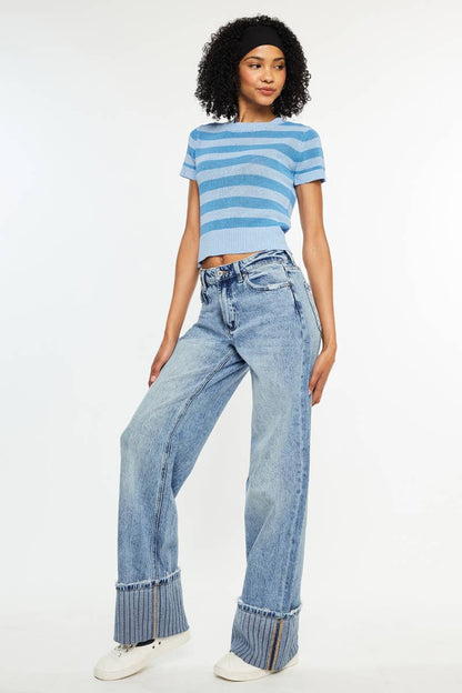 Kancan Jax Wide Cuffed Denim
