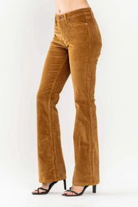 Judy Blue Cami Boot Cut Corduroy Pants- Camel