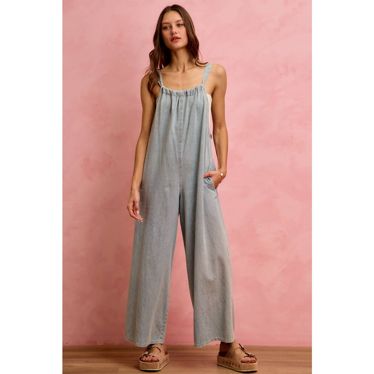 Tied & True Denim Romper