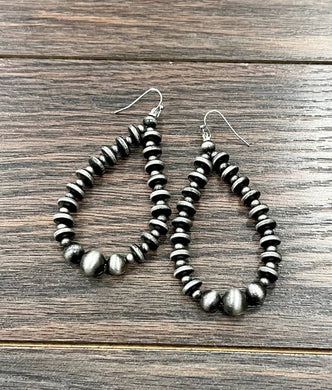 Handmade Drop Navajo Bead Earrings