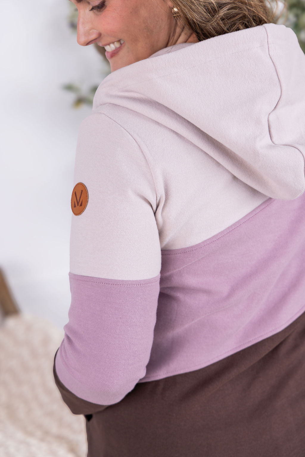 IN STOCK Colorblock Fullzip - Neutral, Purple, and Brown