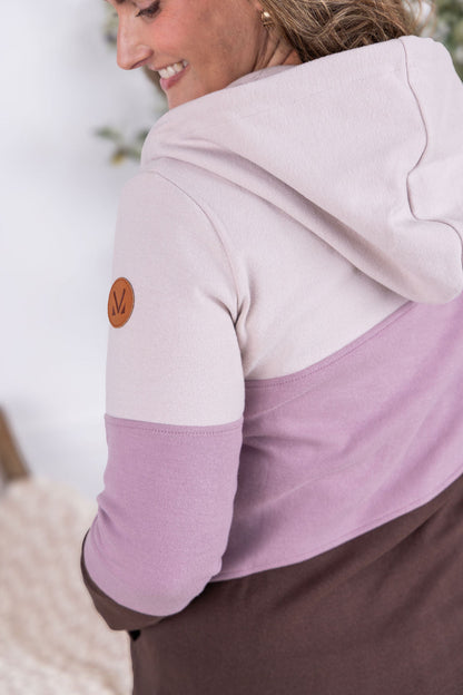 IN STOCK Colorblock Fullzip - Neutral, Purple, and Brown