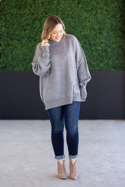 Aurora Cozy Sweater - Grey