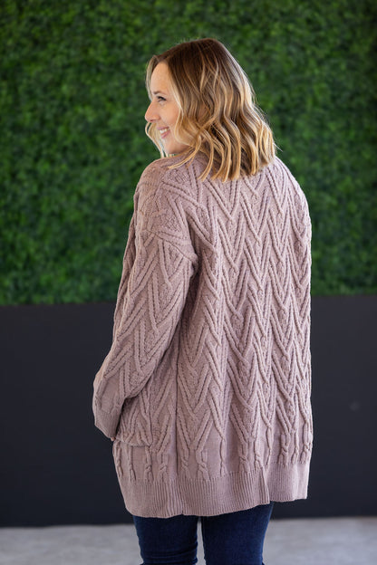 Brooklyn Button Sweater Cardigan - Light Mocha