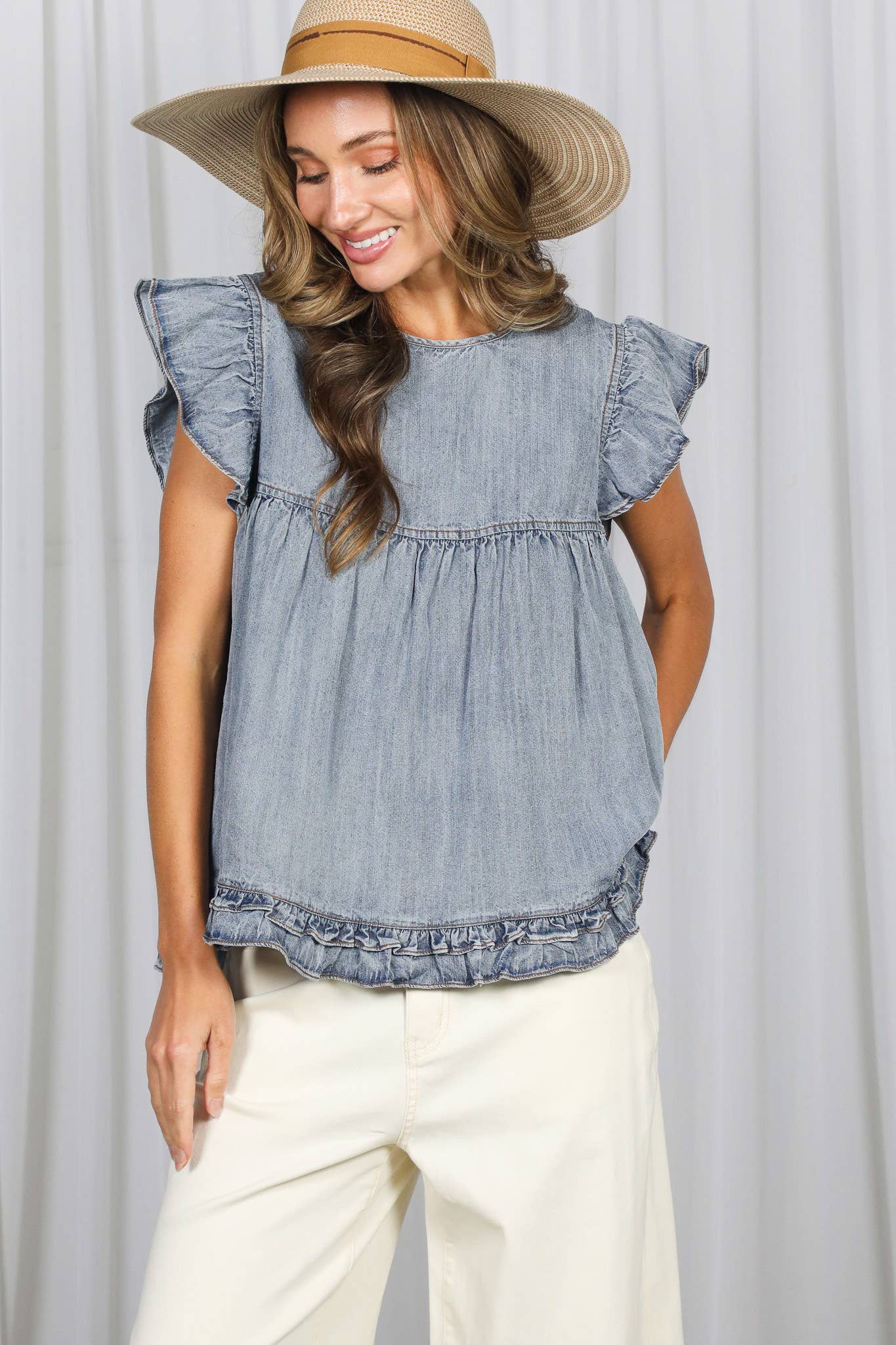 Chaney Chambray Top