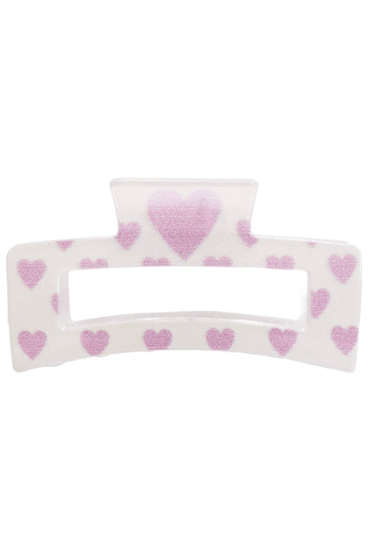 Romantic Love Heart Hollow Block Hair Claw