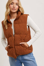 Load image into Gallery viewer, Hana Corded Puffer Vest