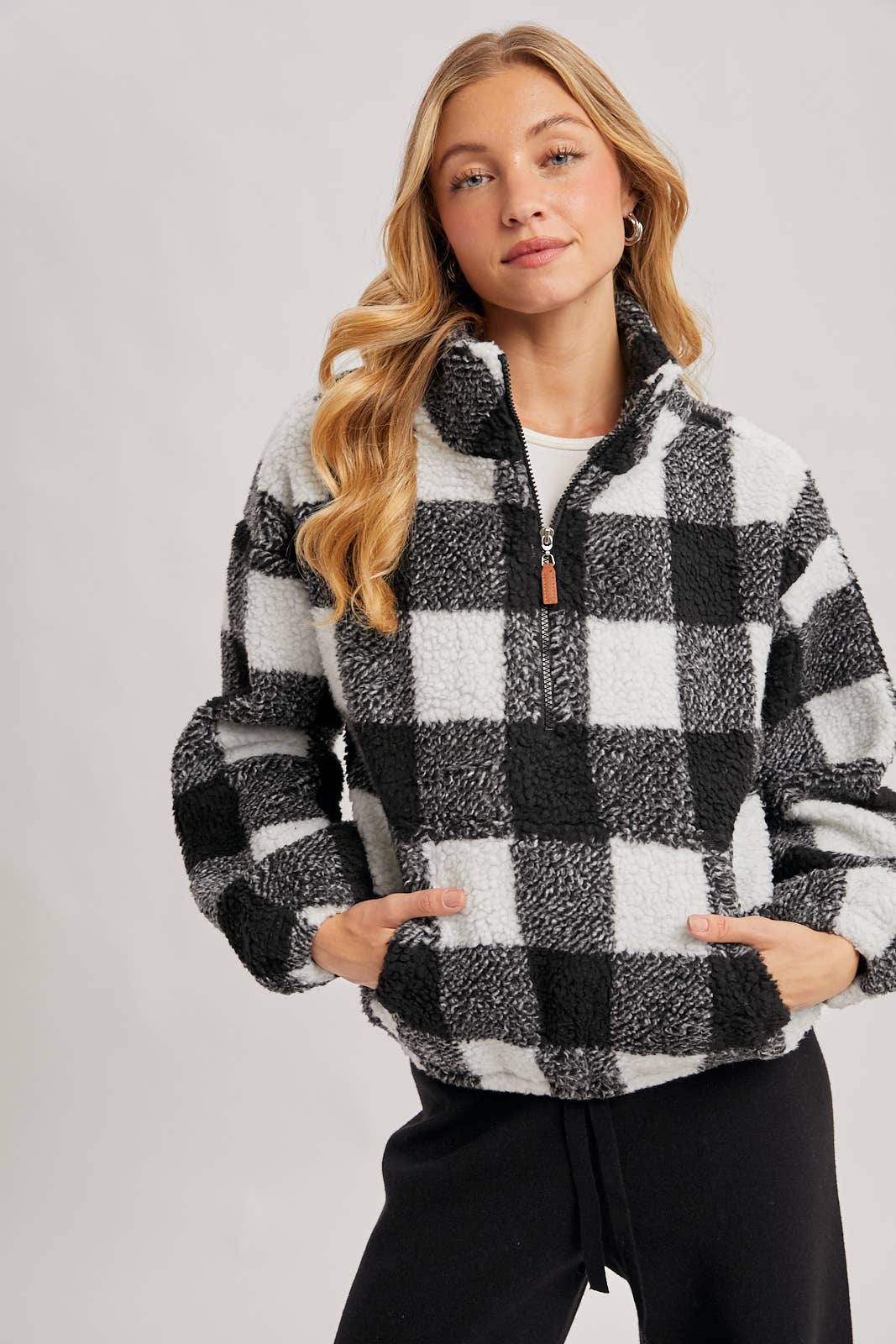 Highlander Plaid Half Zip Jacket