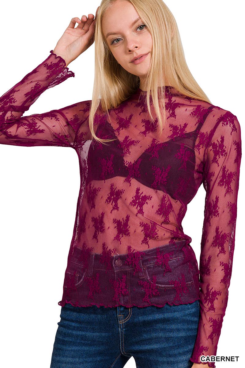 Lace top - Cabernet