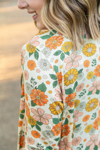 IN STOCK Classic Cardigan - Fall Boho Floral FINAL SALE