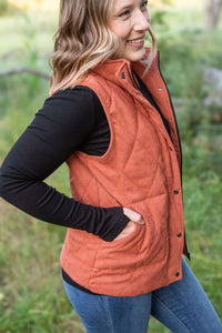 IN STOCK Corduroy Vest - Pumpkin FINAL SALE