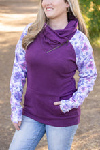 Load image into Gallery viewer, IN STOCK Zoey ZipCowl - Plum and Purple Floral FINAL SALE