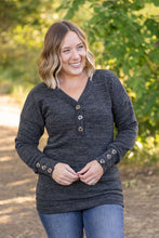 Load image into Gallery viewer, IN STOCK Brittney Button Sweater - Charcoal | Women&#39;s Long Sleeve FINAL SALE