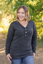 Load image into Gallery viewer, IN STOCK Brittney Button Sweater - Charcoal | Women&#39;s Long Sleeve FINAL SALE