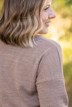 Load image into Gallery viewer, IN STOCK Brittney Button Sweater - Mocha FINAL SALE