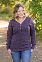 Load image into Gallery viewer, IN STOCK Brittney Button Sweater - Purple | Women&#39;s Long Sleeve FINAL SALE