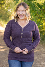 Load image into Gallery viewer, IN STOCK Brittney Button Sweater - Purple | Women&#39;s Long Sleeve FINAL SALE