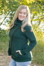 Load image into Gallery viewer, IN STOCK Quinn ZipUp Cowl - Evergreen | Women&#39;s Hoodie