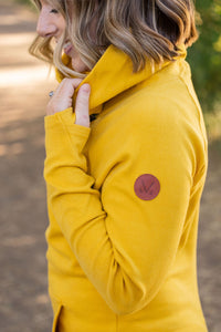 Zoey Side Zip Cowl- Mustard