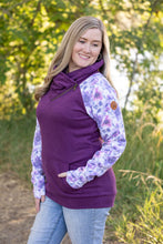 Load image into Gallery viewer, IN STOCK Zoey ZipCowl - Plum and Purple Floral FINAL SALE