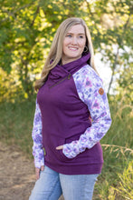 Load image into Gallery viewer, IN STOCK Zoey ZipCowl - Plum and Purple Floral FINAL SALE