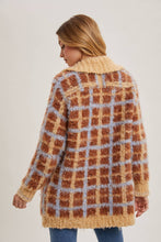 Load image into Gallery viewer, Sweater Weather Plaid Sherpa Cardigan