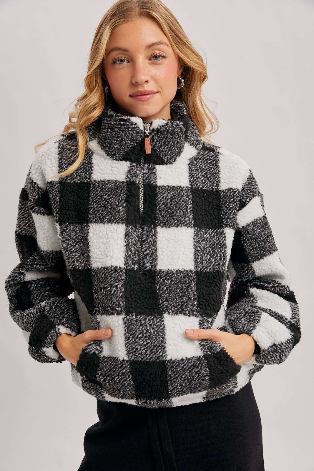 Highlander Plaid Half Zip Jacket
