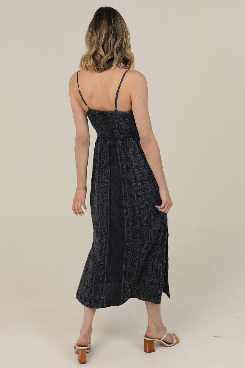 Blue Moon Acid Wash Midi Dress