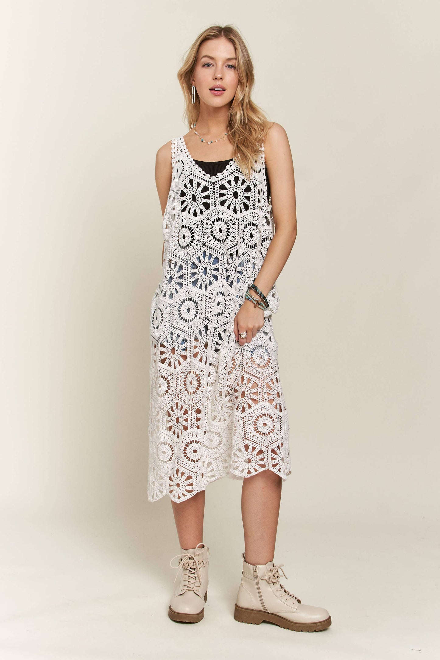 Sandra Crochet Cover-up Tunic