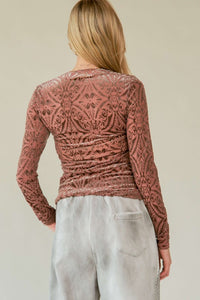 Mesh Layering Top- Mushroom