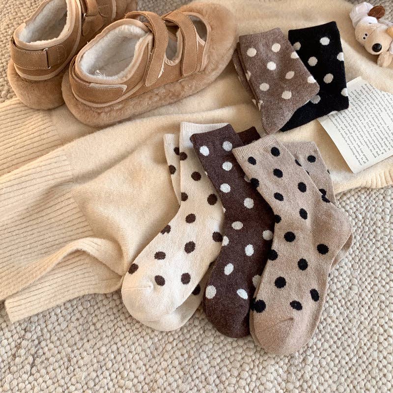 Polka Dot Wool-Blend Socks