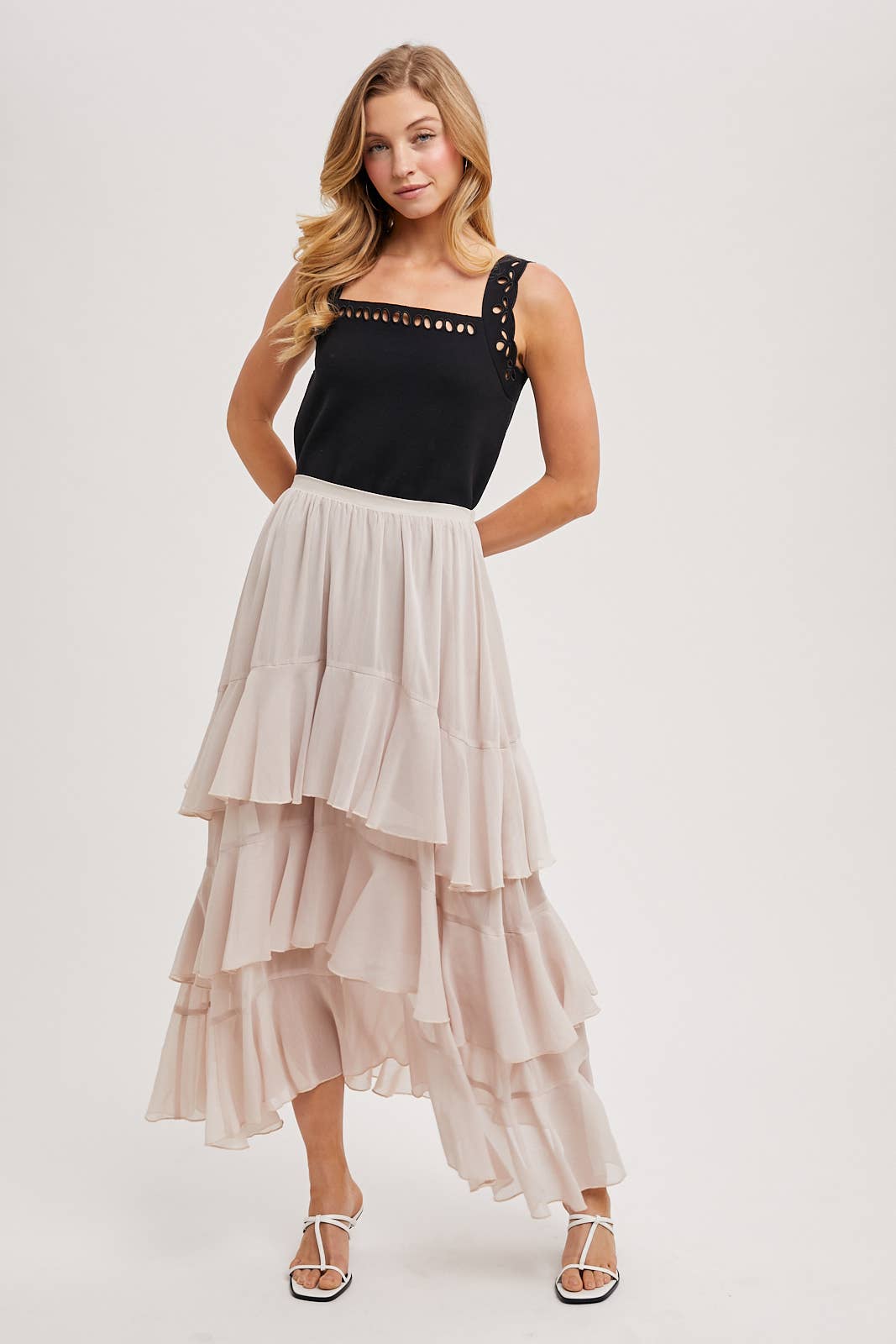 Stella Lined Tiered Skirt