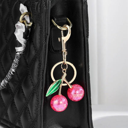 Pearlie Cherry Drop Key Chain