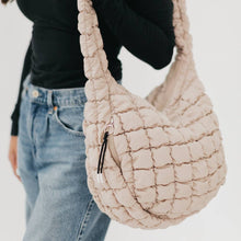 Load image into Gallery viewer, Carmen Quilted Hobo Tote Bag