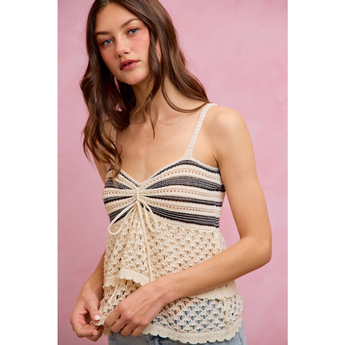 Hattie Crocheted Tiered Tank