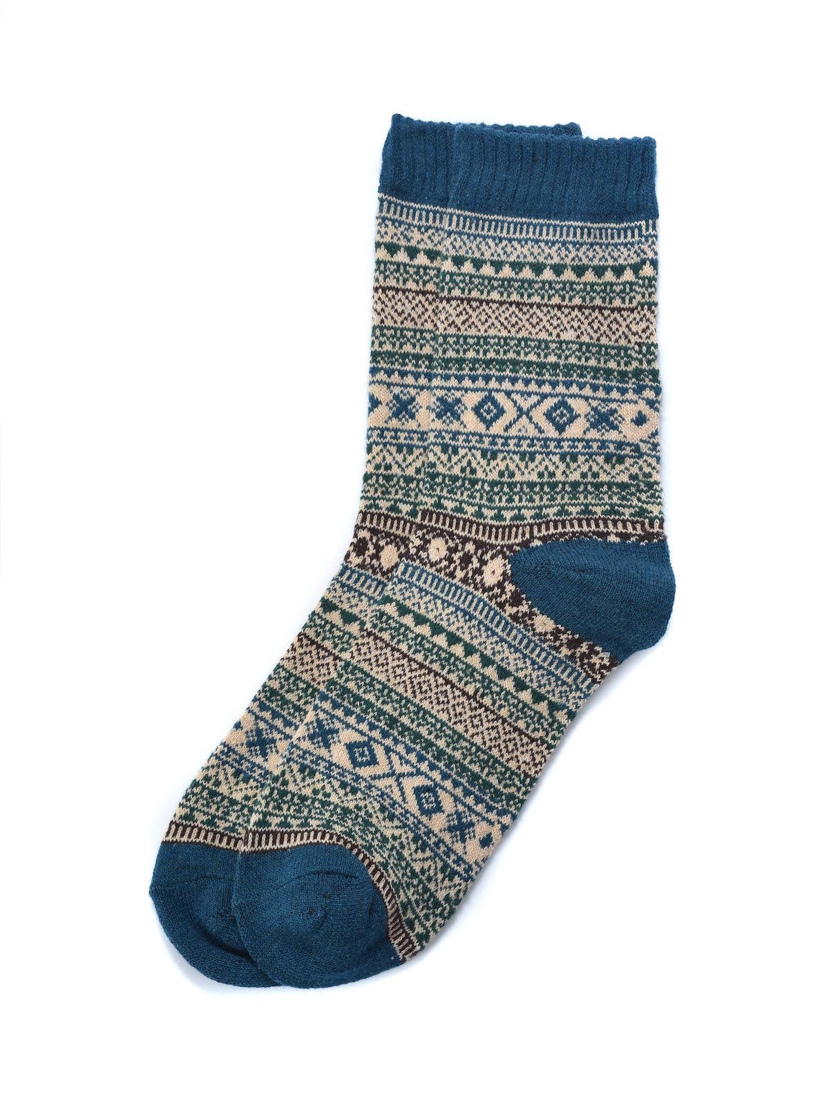 Jewel Tone Bohemian Wool Blend Socks