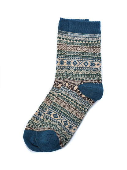 Jewel Tone Bohemian Wool Blend Socks