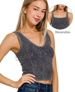 Seamless Washed Tank Top -Fall Vibes