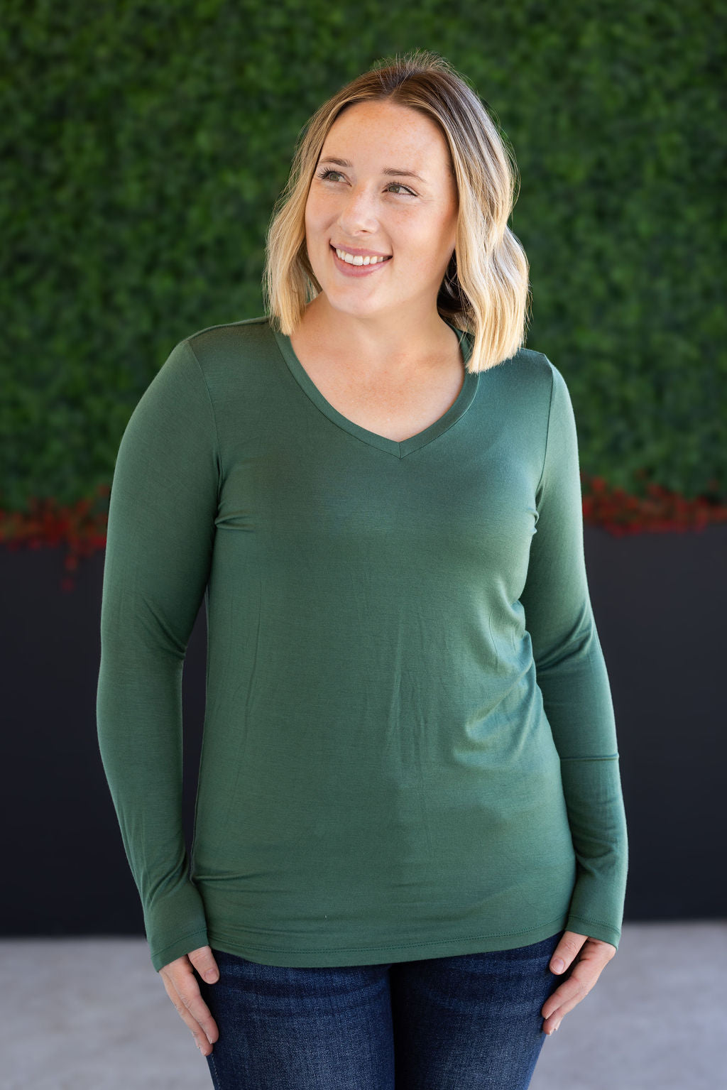 IN STOCK Larissa Long Sleeve - Forest Green