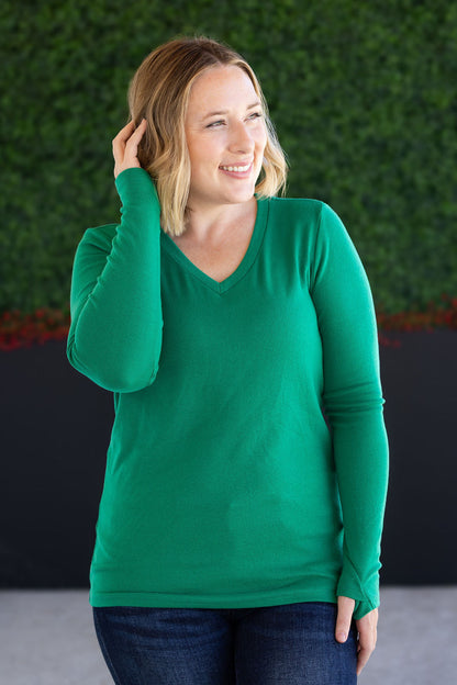 IN STOCK Leah Long Sleeve Top - Green